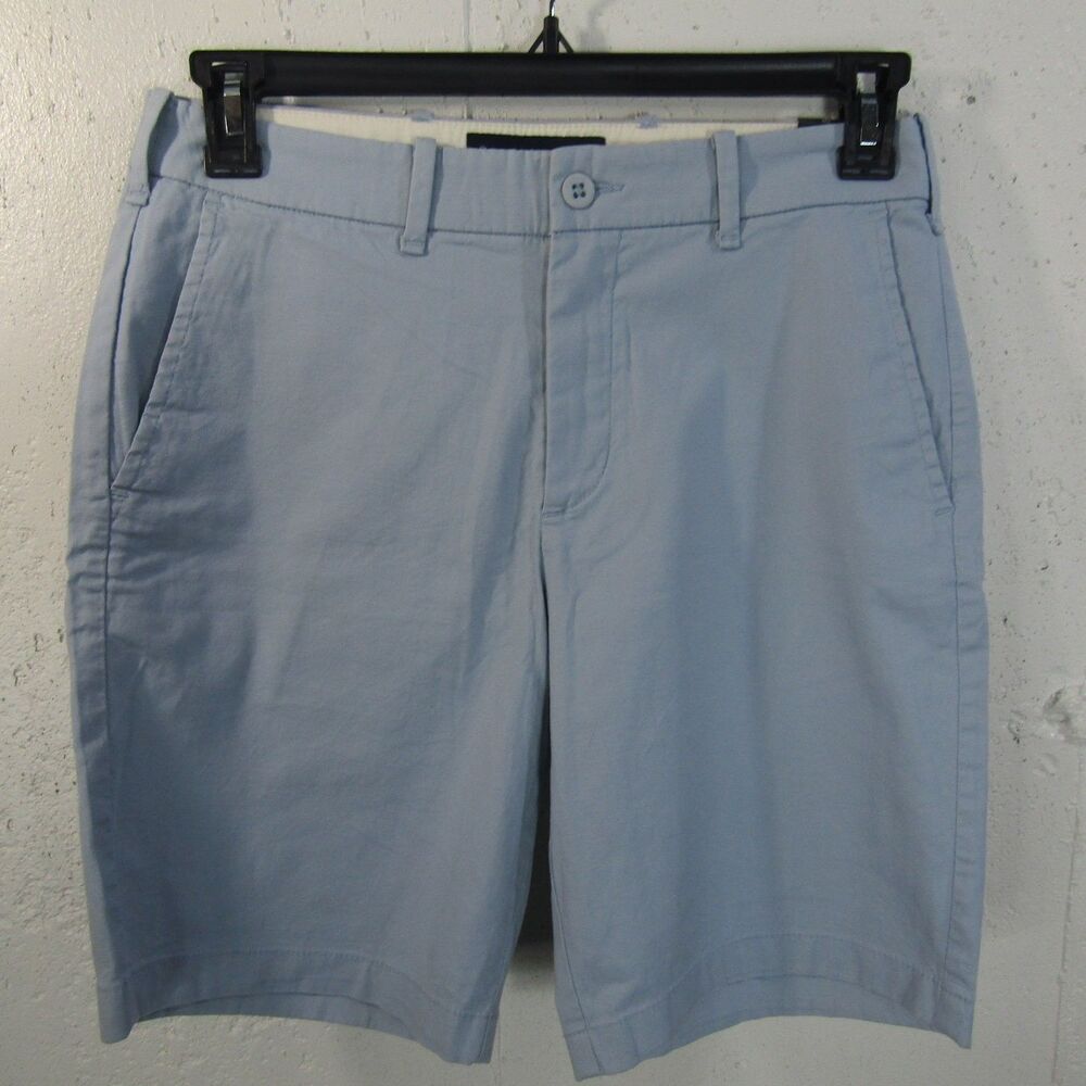 Abercrombie & Fitch Men's Size 30 Light Blue Stretch Chino Shorts 9" Inseam